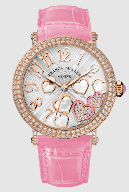 Best Franck Muller Round Classic Elegance Heart 8038 SC AT HEART REL D 2CO CD pink Replica Watch